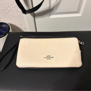 Coach double zip wallet